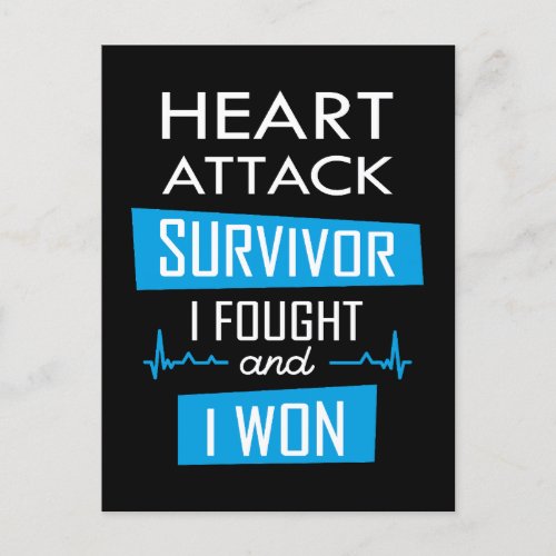 Heart attack survivor I fought and I won Postcard