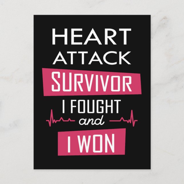 Heart attack survivor, I fought and I won Postcard (Front)
