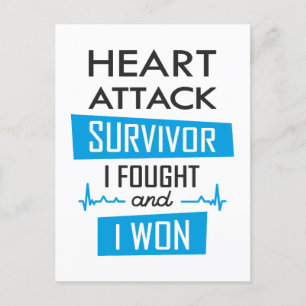 Heart attack survivor, I fought and I won Postcard