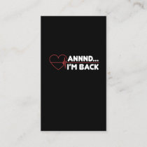 Heart Attack Survivor Recovery Get Well Gift Business Card