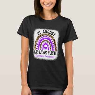Heart August We Wear Purple Overdose Awareness Gif T-Shirt