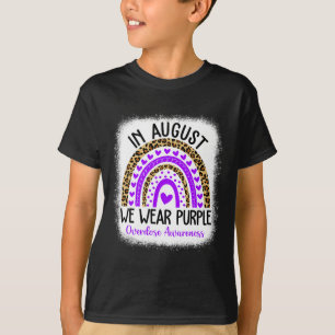 Heart August We Wear Purple Overdose Awareness Gif T-Shirt
