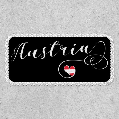 Heart Austria TShirt Austrian Flag Patch