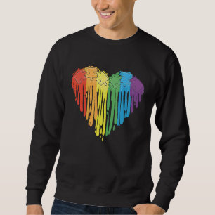 Heart Autism Awareness Puzzle Valentines Day Mothe Sweatshirt