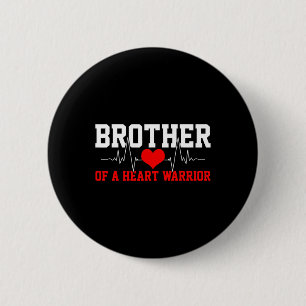 Heart Awareness Shirt Heartbeat Warrior Brother Gi Button