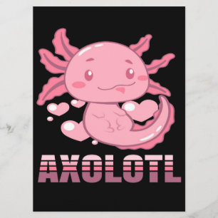 Heart Axolotl Cute cartoon Axolotl Menu
