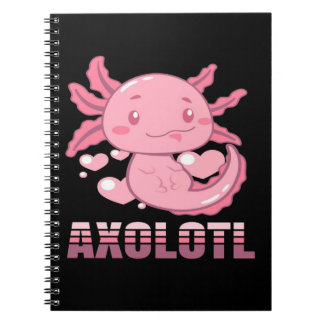 Heart Axolotl | Cute cartoon Axolotl Notebook
