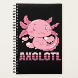 Heart Axolotl | Cute cartoon Axolotl Planner