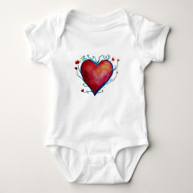 Heart Baby Jersey Bodysuit (Front)