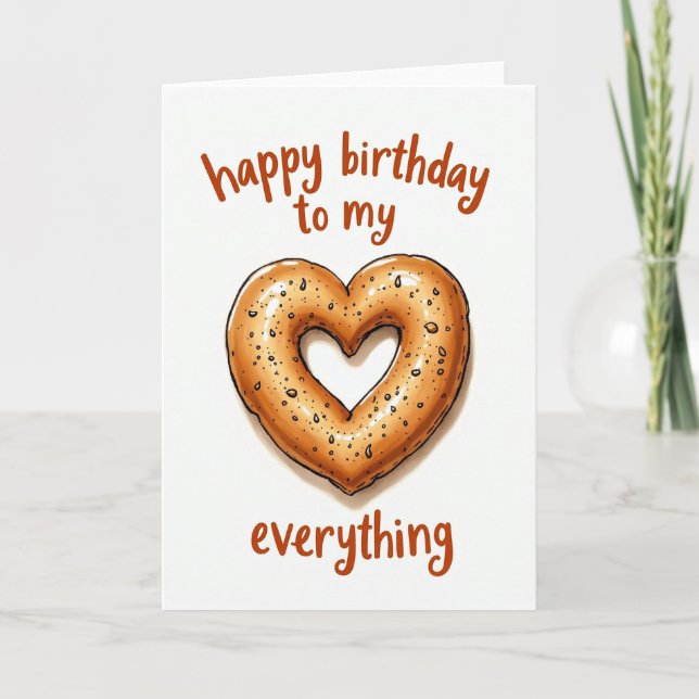 Heart Baked Birthday Card (Front)