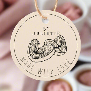 Heart Baked Goods Made with Love Blush Pink Favor Tags