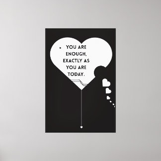 Heart Balloon Canvas – You Are Enough