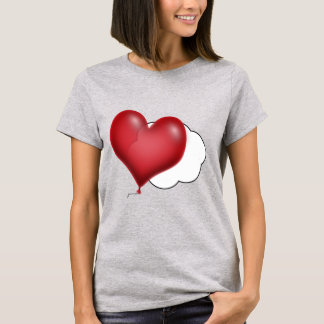 Heart Balloon with Fluffy Cloud T-Shirt