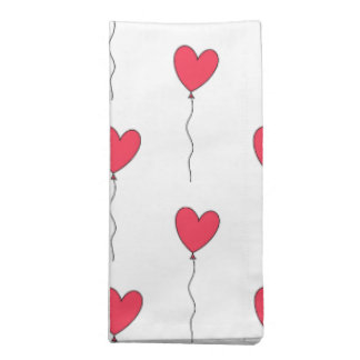 Heart Balloons Cloth Napkin