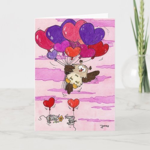 HEART BALLOONS greeting card by Nicole Janes