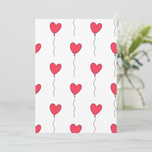 Heart Balloons Holiday Card