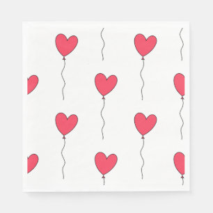 Heart Balloons Napkins