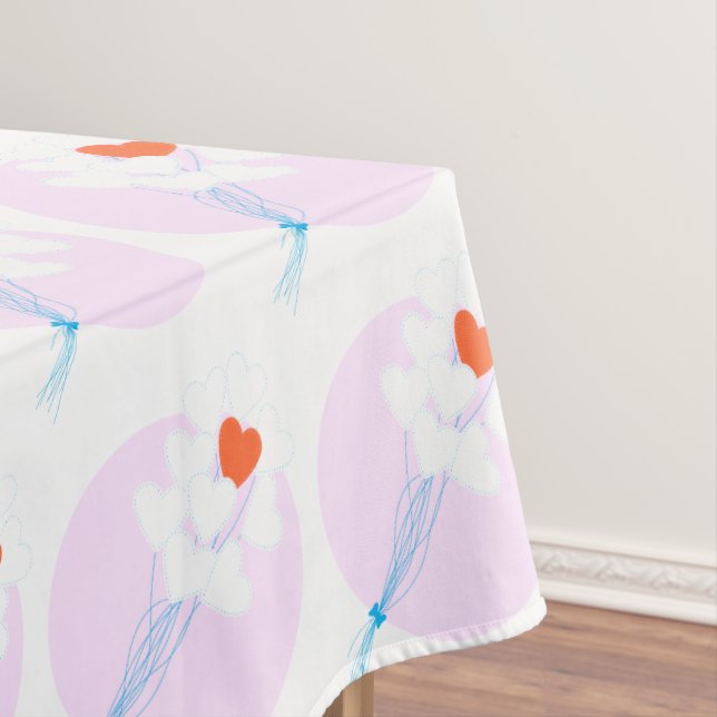 Heart Balloons Tablecloth (In Situ)