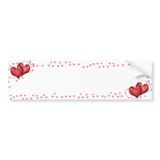 Heart Balloons With Little Hearts Bumper Sticker