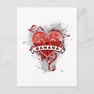 Heart Banana Postcard