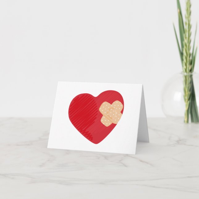 Heart Bandage Thank You Card (Front)
