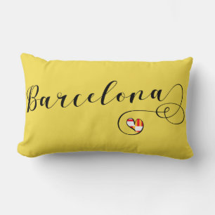 Heart Barcelona Pillow, Catalan Lumbar Pillow