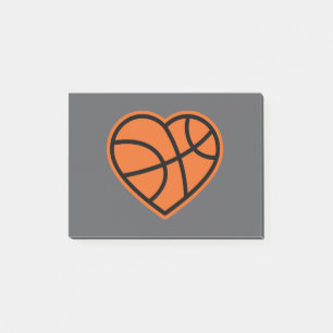 Heart Basketball Love Sport Design Post-it Notes