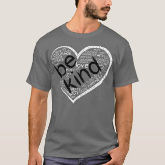 Heart Be Kind Spread Kindness Anti Bullying Orange T-Shirt