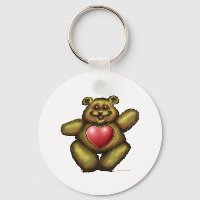 Heart Bear Keychain (Front)
