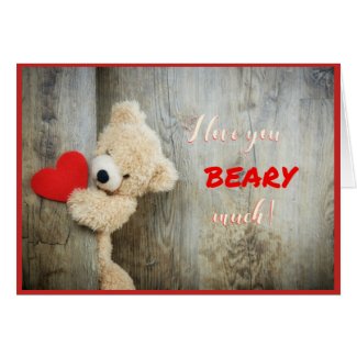 Heart Bear Valentine Card