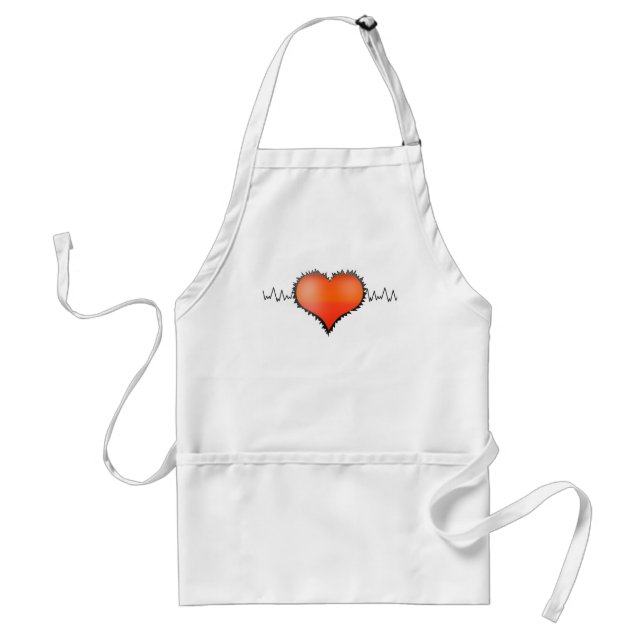 Heart Beat Adult Apron (Front)