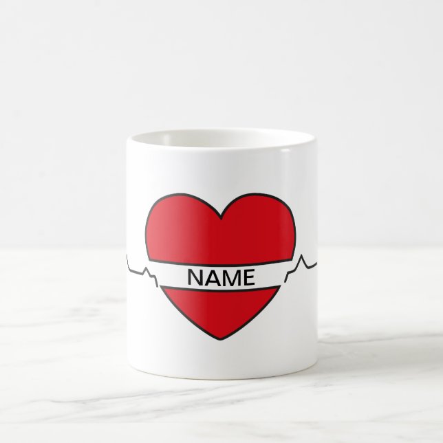 Heart Beat Basic Dark Classic Mug, 325 ml Coffee Mug (Center)