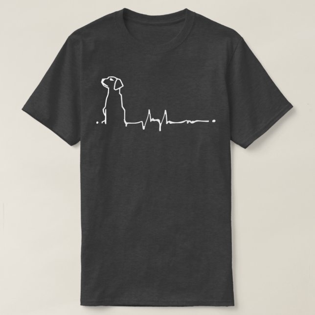 Heart Beat Dog Owner T   Cute Dog Graphic  T-Shirt (Design Front)