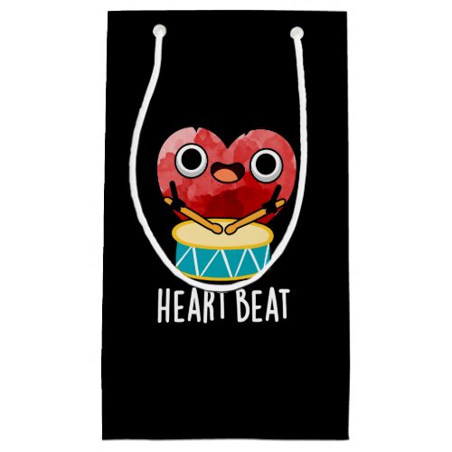Heart Beat Funny Heart Drummer Pun Dark BG Small Gift Bag