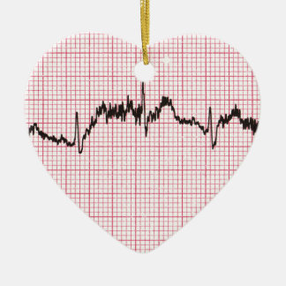 Heart Beat III Ceramic Ornament