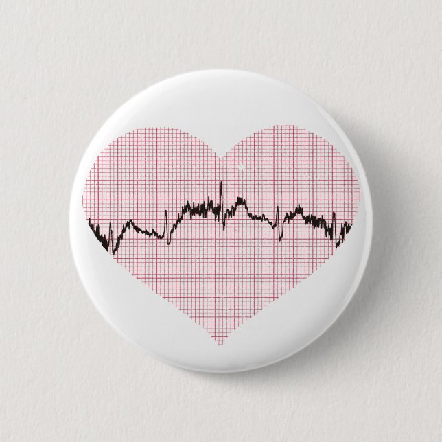 Heart Beat III Pinback Button (Front)