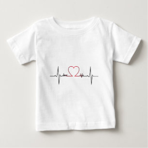 Heart beat love life inspirational quote baby baby T-Shirt