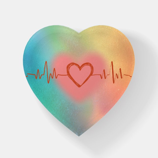 Heart Beat Paperweight (Front)
