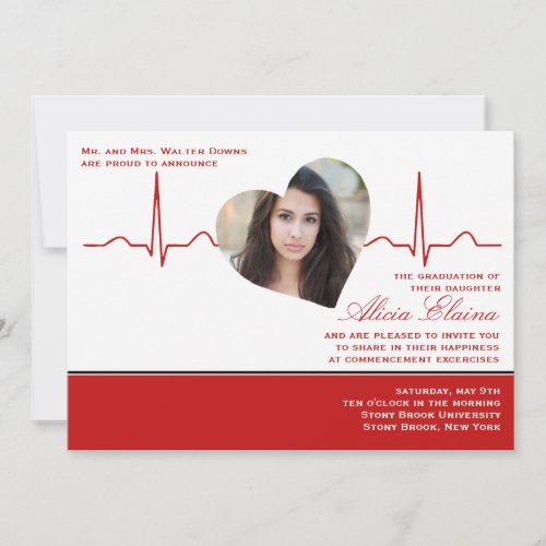 Heart Beat Photo Announcement/Invitation