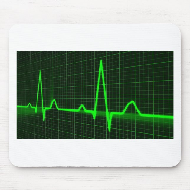 Heart Beat Pulse Trace Mouse Pad (Front)