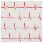 Heart Beat Rate Rhythm Medical Pattern Fabric