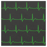 Heart Beat Rate Rhythm Medical Pattern Fabric