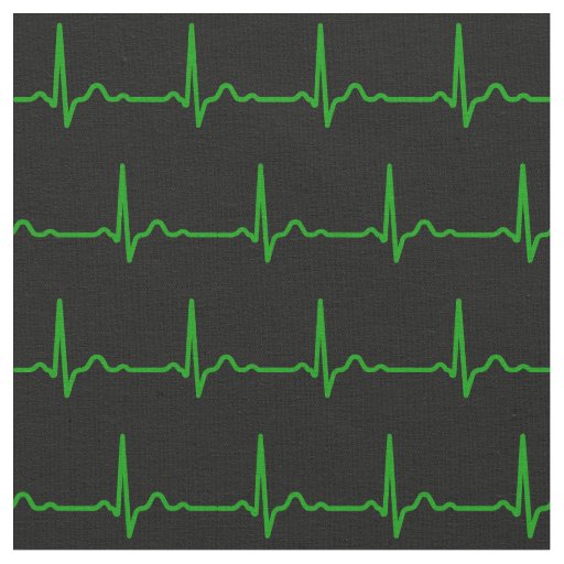 Heart Beat Rate Rhythm Medical Pattern Fabric