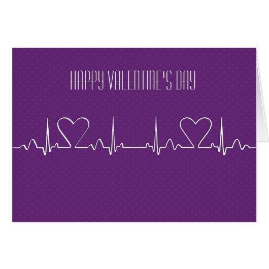 Heart Beat Valentine Cards (Front Horizontal)