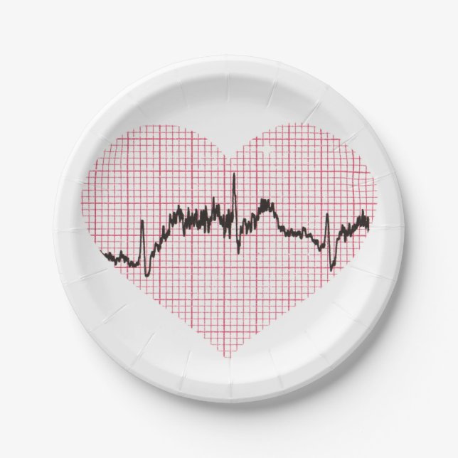 Heart Beat VII Paper Plates (Front)