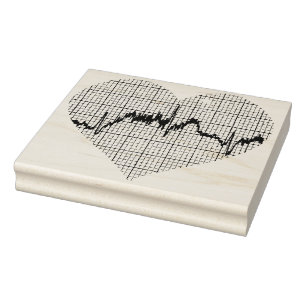 Heart Beat VII Rubber Stamp