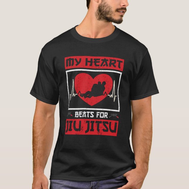 Heart beats for jiu jitsu for jujutsu & brazilian  T-Shirt (Front)