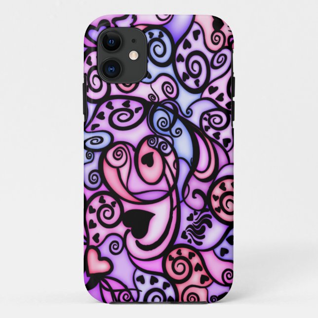 Heart Beats Singing, Stained Glass style Case-Mate iPhone Case (Back)