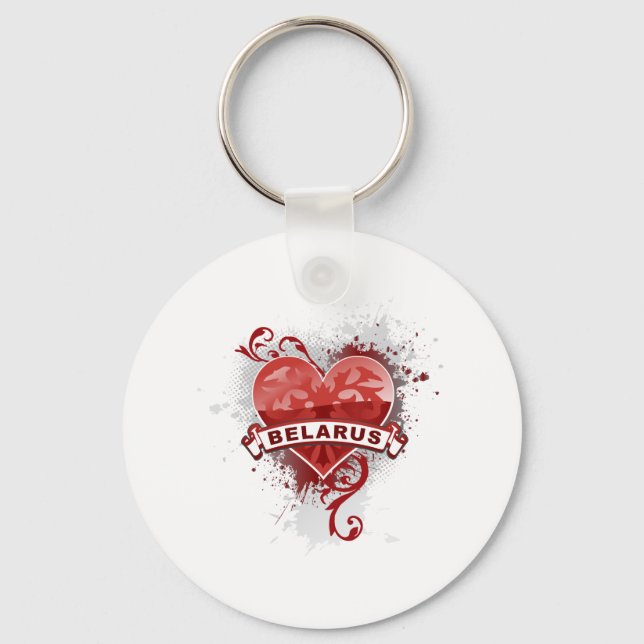 Heart Belarus Keychain (Front)