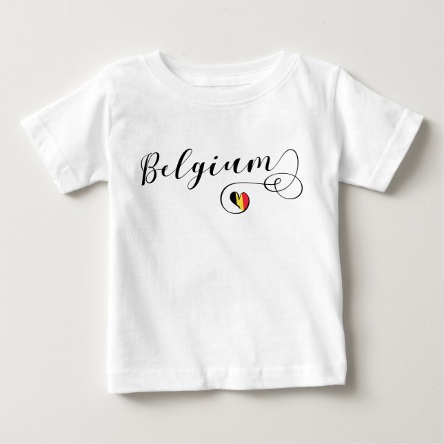 Heart Belgium, Belgian Flag Baby T-Shirt (Front)
